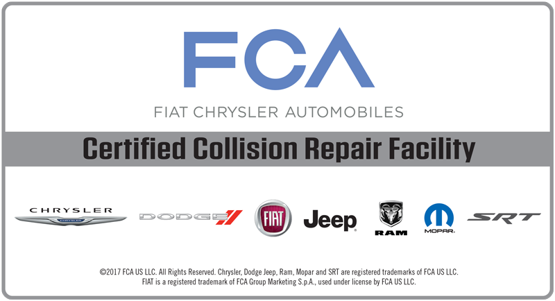 FCA certified collision repair facility