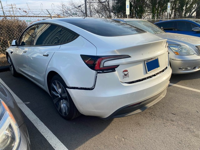 tesla before auto body repair