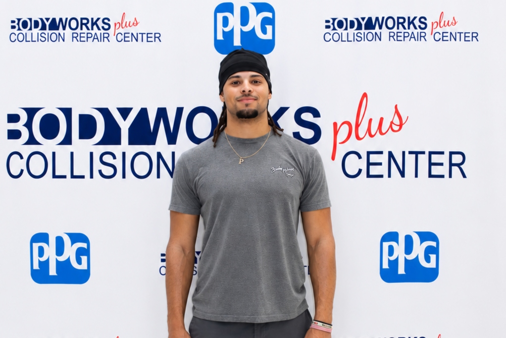 jaden pittman automotive body shop technician body works plus employee headshot